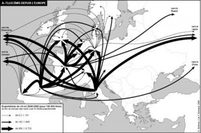 Les flux depuis l’Europe Source : Géoconfluences