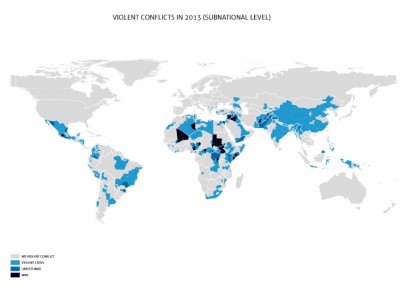 Source : http://www.hiik.de/en/konfliktbarometer/pdf/ConflictBarometer_2013.pdf